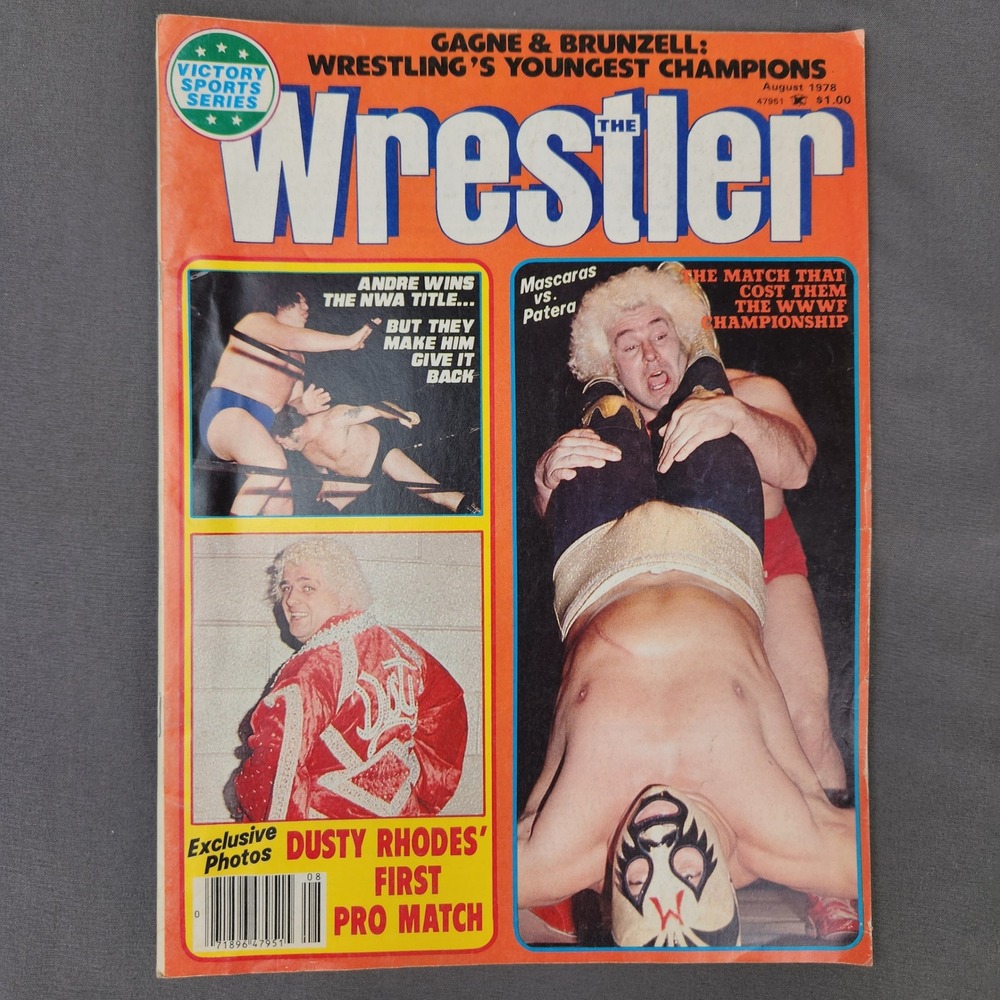 The Wrestler Magazine August 1978 Gagne Brunzell Andre the Giant‎ Dusty Rhodes